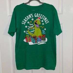 Nickelodeon Rugrats Reptar Seasons Greetings Christmas Unisex Graphic T-Shirt